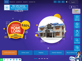 'bankofmaharashtra.in' screenshot