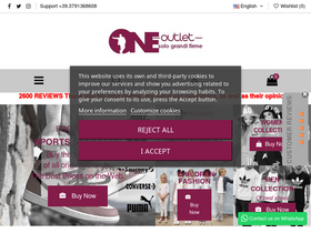 'oneoutlet.it' screenshot