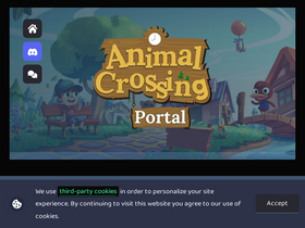 'animalcrossingportal.com' screenshot
