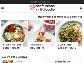 'confessionsofafitfoodie.com' screenshot