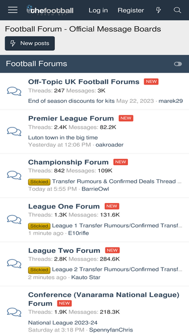 One football store forum