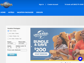 'universalorlandovacations.com' screenshot