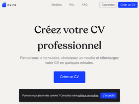 'cv.fr' screenshot