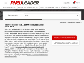 'pneuleader.cz' screenshot