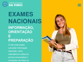 'examesnacionais.com.pt' screenshot