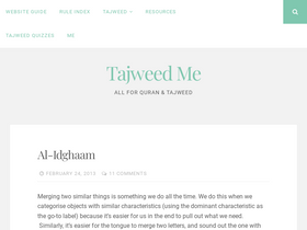 'tajweed.me' screenshot