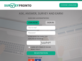 'surveypronto.com' screenshot