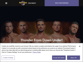 'hardrockcasinocincinnati.com' screenshot