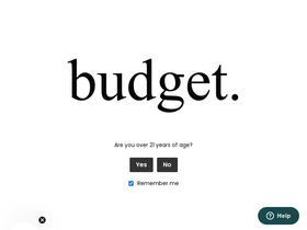 budget. homepage screenshot