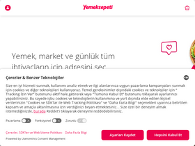 'yemeksepeti.com' screenshot