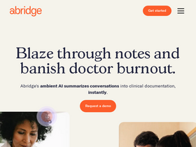 Abridge - Revolutionizes healthcare documentation, saving time, enhancing care, Epic-integrated AI.