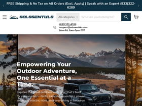 solssentials.com homepage screenshot