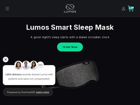 Lumos homepage screenshot