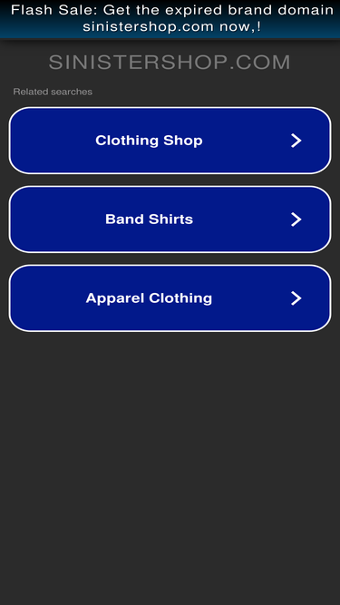 sinistershop.com