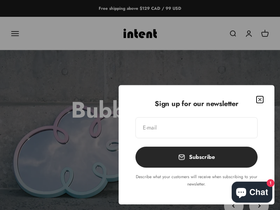 intentstudio.ca homepage screenshot