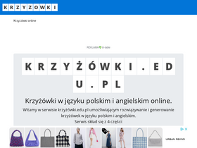 'krzyzowki.edu.pl' screenshot