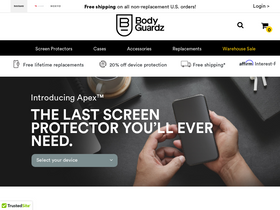 'bodyguardz.com' screenshot