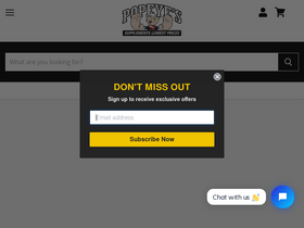 'popeyestoronto.com' screenshot