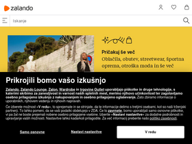 'zalando.si' screenshot