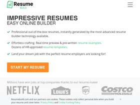 'resumebuild.com' screenshot