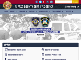 'epcsheriffsoffice.com' screenshot