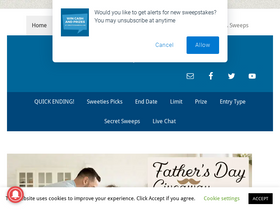 'sweetiessweeps.com' screenshot
