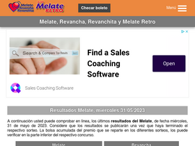 'resultadosmelate.mx' screenshot
