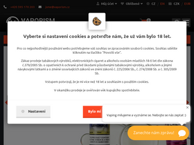 'vaporism.cz' screenshot