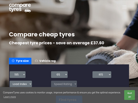 'comparetyres.com' screenshot