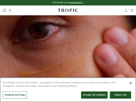 'tropicskincare.com' screenshot