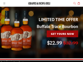 grapesandhopsdeli.com homepage screenshot
