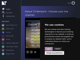 'dancetv.net' screenshot