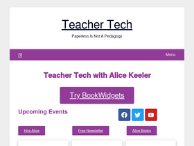 'alicekeeler.com' screenshot