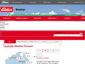'eldersweather.com.au' screenshot