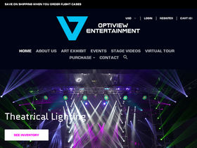 optiviewentertainment.com homepage screenshot