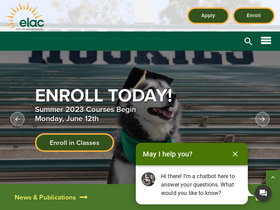'elac.edu' screenshot