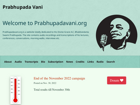 'prabhupadavani.org' screenshot