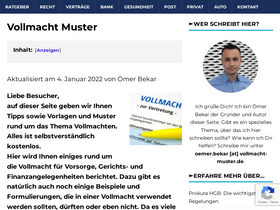 'vollmacht-muster.de' screenshot