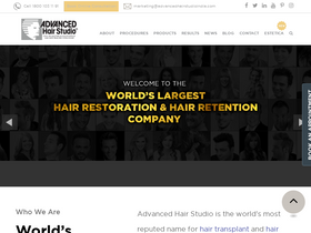 'advancedhairstudioindia.com' screenshot