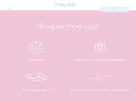'maliyetbul.com' screenshot