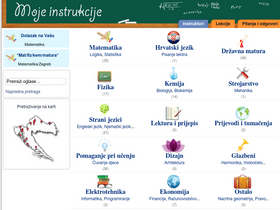 'moje-instrukcije.com' screenshot