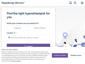 'hypnotherapy-directory.org.uk' screenshot