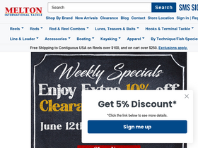 'meltontackle.com' screenshot