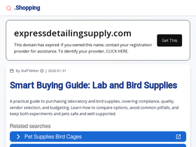 expressdetailingsupply.com homepage screenshot