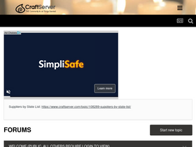 'craftserver.com' screenshot