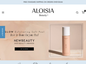 aloisiabeauty.com homepage screenshot
