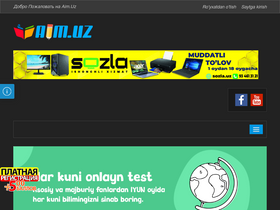 'aim.uz' screenshot