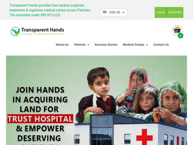 'transparenthands.org' screenshot