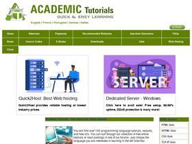 'academictutorials.com' screenshot