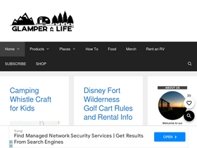 'glamperlife.com' screenshot